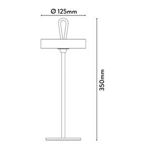 LED-Tischleuchte Ella Eisen - 1-flammig - Weiß