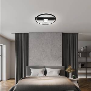 Lampada da soffitto a LED Cimo A Ferro / Vetro acrilico - Nero - 2 punto luce