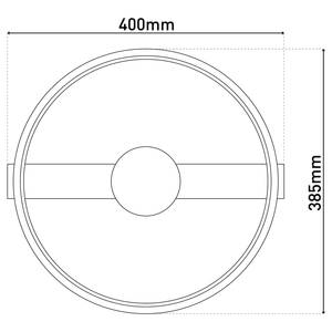 LED-Deckenleuchte Cimo Typ A Eisen / Acrylglas - Schwarz - 2-flammig