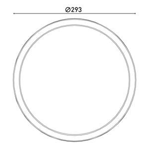 LED-Deckenleuchte Carlo Kunststoff - Schwarz - 1-flammig - Durchmesser: 29 cm