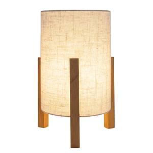 Lampe Matilda Tissu mélangé - Beige - 1 ampoule - Hauteur : 32 cm