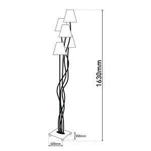 Lampadaire Colora Fer / Tissu mélangé - Multicolore - 5 ampoules