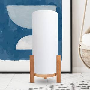 Lampada da tavolo Madita Tessuto misto - 1 punto luce - Bianco - 22 x 48 cm