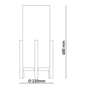 Tischleuchte Madita Mischgewebe - 1-flammig - Weiß - 22 x 48 cm