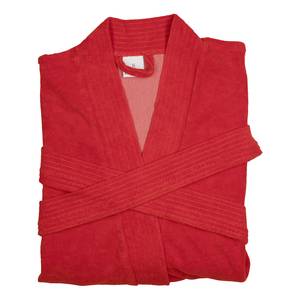 Damenbademantel Jersey Baumwolle / Polyester - Größe S - Rot - Breite: 40 cm