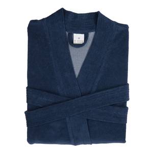 Herrenbademantel Jersey Baumwolle / Polyester - Größe S - Jeansblau - Breite: 40 cm