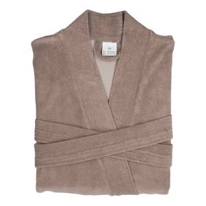 Herrenbademantel Jersey Baumwolle / Polyester - Größe S - Taupe - Breite: 40 cm