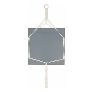 Wandspiegel Ndem Baumwolle / Glas - Beige - 40 x 40 cm