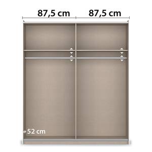 Schwebetürenschrank Saturn Alpinweiß / Graumetallic - Basic