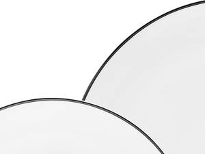 Service de table Luna Black Line Porcelaine - Blanc - 12 éléments