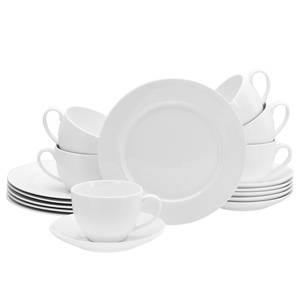 Servizio da tavola Fleur Royal Porcellana - Crema - Set da 18 pezzi