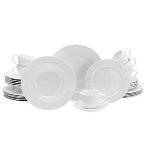 Servizio da tavola da tavola Fleur Royal Porcellana - Crema - Set da 30 pezzi