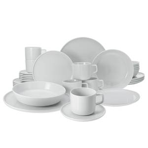 Service combiné Chef Collection Porcelaine - Blanc - 30 éléments