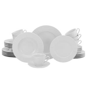 Service combiné Barcelona Porcelaine - Blanc - 30 éléments