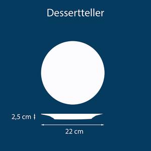 Dessertteller Yuki 4er-Set Steinzeug - Grün / Blau