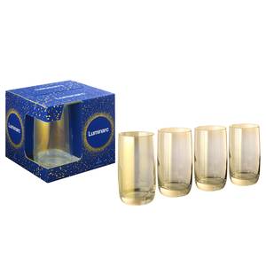 Drinkglas Shiny Gold set van 4 gekleurd glas - goudgeel