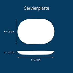 Serveerbord Yuki set van 2 aardewerk - groen/blauw