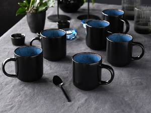 Koffiekopje Nordic Fjord set van 6 aardewerk - Blauw