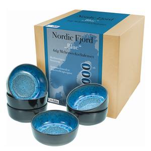 Set di 6 scodelle di Nordic Fjord Grès - Blu