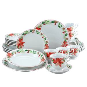 Service combiné Ivona Porcelaine - Blanc - 30 éléments