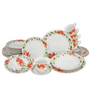 Service combiné Ivona Porcelaine - Blanc - 30 éléments