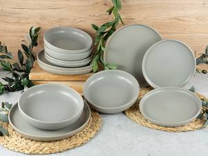 Servizio da tavola Uno Grès - Set da 12 - Grigio