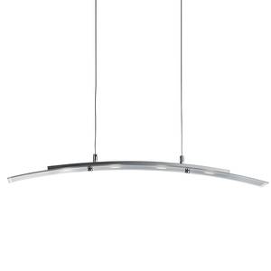 Lampada a sospensione LED Curved Pendant Acciaio / Vetro opalino - Argento - 4 punti luce