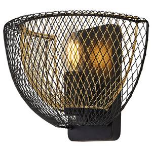 Lampada da parete Honeycomb Acciaio - Nero / Oro - 1 punti luce