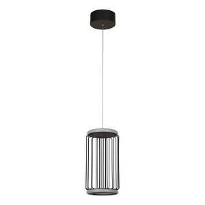 LED-Pendelleuchte Circolo Cage Aluminium / Silikon - Schwarz - Flammenanzahl: 1