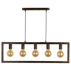 Hanglamp Oblong staal - bruin - 5 lichtbronnen