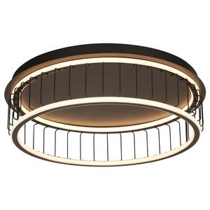 LED-Deckenleuchte Circolo Cage Aluminium / Silikon - Schwarz - 1-flammig - Durchmesser: 60 cm