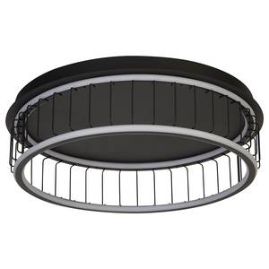 Lampada da soffitto LED Circolo Cage Alluminio / Vetro Silicone plastico - Nero - 1 punto luce - Diametro: 60 cm