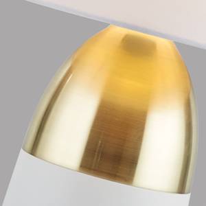 Lampe Touch II Tissu mélangé / Acier - 1 ampoule - Blanc / Laiton