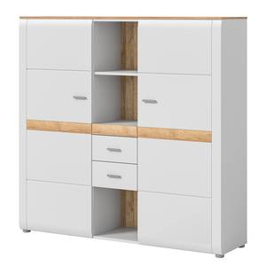 Highboard Andabac Weiß / Eiche Riviera Dekor