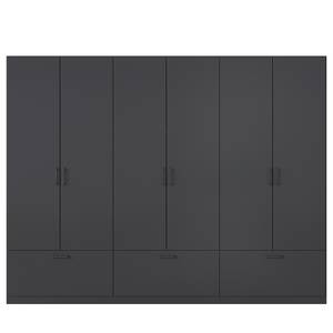 Drehtürenschrank Bari Typ B Graumetallic - Breite: 271 cm