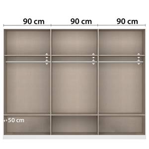 Drehtürenschrank Bari Typ B Graumetallic - Breite: 271 cm