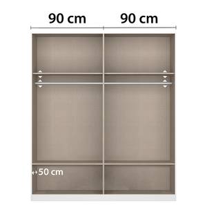 Drehtürenschrank Bari - Spiegeltür Typ B Graumetallic - Breite: 181 cm