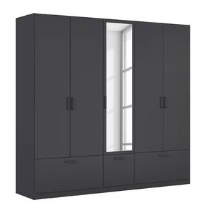 Drehtürenschrank Bari - Spiegeltür Typ B Graumetallic - Breite: 226 cm