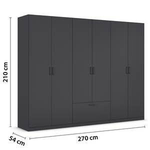 Drehtürenschrank Bari Typ A Graumetallic - Breite: 271 cm