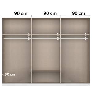 Drehtürenschrank Bari Typ A Graumetallic - Breite: 271 cm