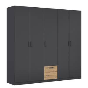 Drehtürenschrank Bari Typ A Graumetallic / Eiche Artisan Dekor - Breite: 226 cm