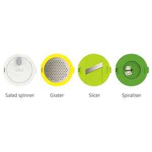 Salatzubereitungsset Multi-Prep 4-teilig Kunststoff - Multicolor