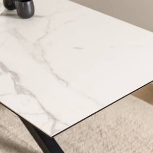 Table extensible Holcot Imitation marbre blanc - 168 x 90 cm