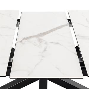 Tavolo da pranzo allungabile Holcot Effetto marmo bianco - 168 x 90 cm