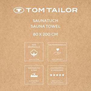 Badetuch Tom Tailor Baumwolle - 80 x 200 cm - Weiß