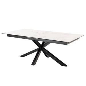 Table extensible Holcot Imitation marbre blanc - 200 x 100 cm