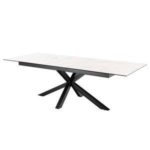 Table extensible Holcot Imitation marbre blanc - 200 x 100 cm