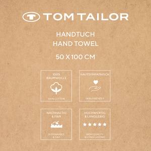 Handtuch Tom Tailor 2er-Set Baumwolle - 50 x 100 cm - Weiß