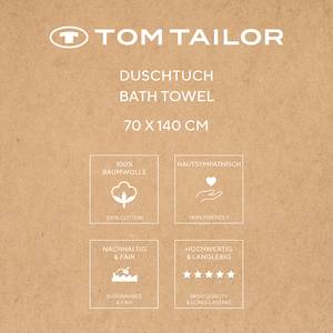 Duschtuch Tom Tailor Baumwolle - 70 x 140 cm - Weiß