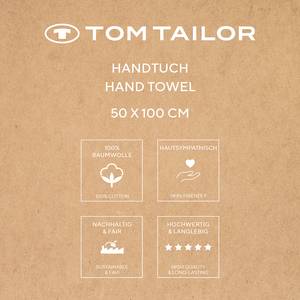 Handtuch Tom Tailor 2er-Set Baumwolle - 50 x 100 cm - Terracotta